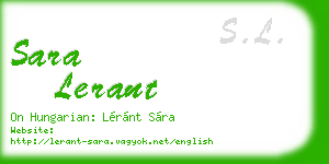 sara lerant business card