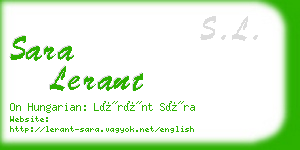 sara lerant business card